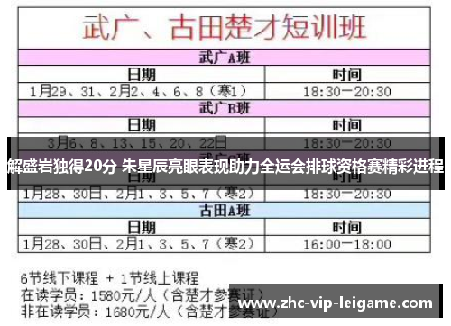 解盛岩独得20分 朱星辰亮眼表现助力全运会排球资格赛精彩进程 解盛岩独得20分 朱星辰亮眼表现助力全运会排球资格赛精彩进程